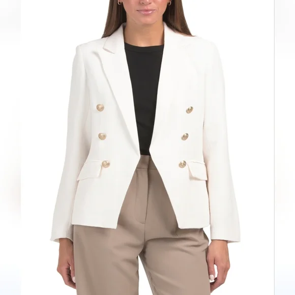 Rachell Zoe Women's White Woven Blazer - Picture 1 of 5